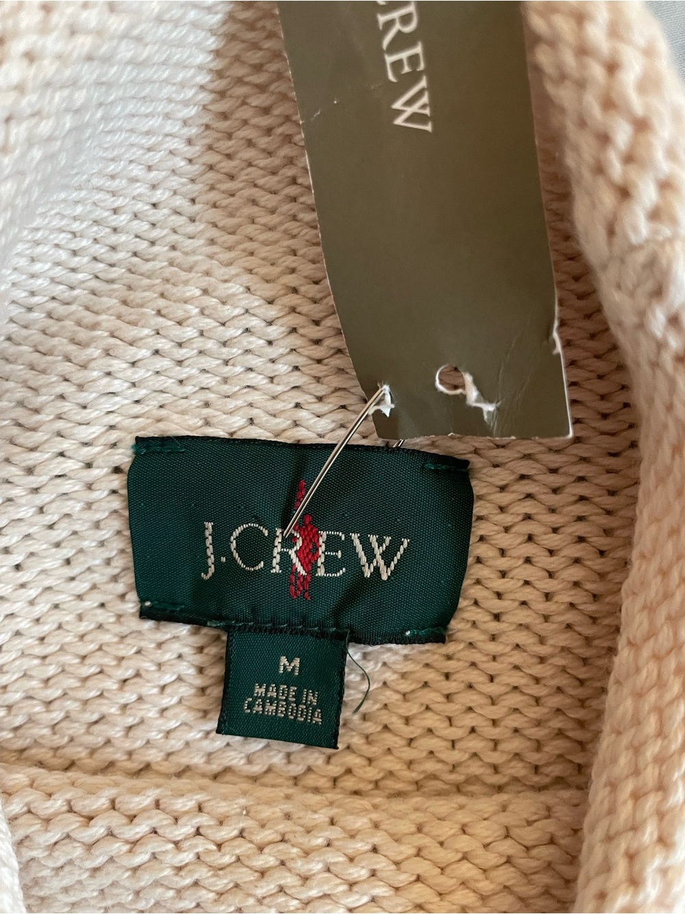 J. CREW 1988 RollneckT™ sweater in cotton in Mountain White Size M $98 BW186 - Picture 9 of 10